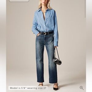J. Crew Nipped Straight Jean - size 27 - Retail $158 NWT